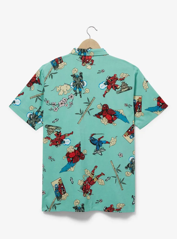 Marvel Super Heroes Samurai Allover Print Woven Button-Up - BoxLunch Exclusive