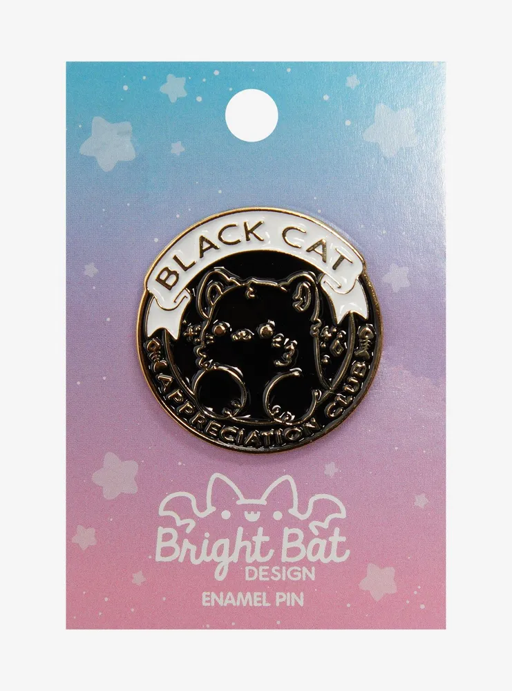 Black Cat Enamel Pin By Bright Bat Design