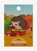 Cute & Deadly Friends Hedgehog With Knife Enamel Pin