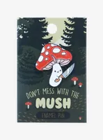 Mushroom With Knife Enamel Pin