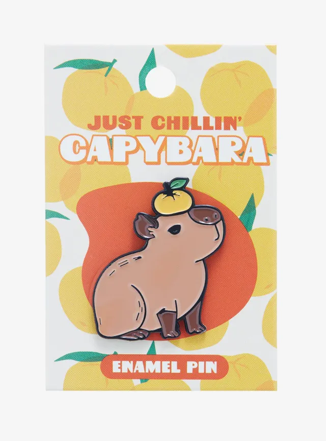 Hot Topic Capybara Orange Enamel Pin