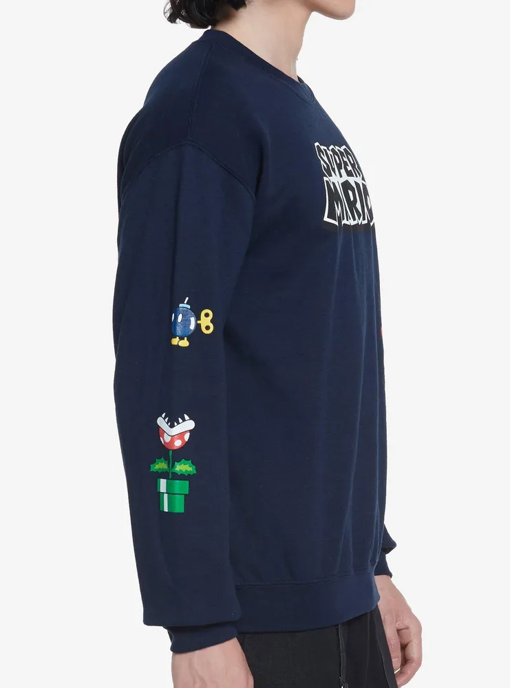 Nintendo Women's Super Mario Plus Size Graphic Sweatshirt - Navy Blue 2X -  ShopStyle