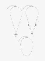 Sweet Society Pearl Heart Cross Necklace Set