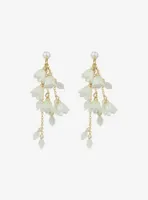 Thorn & Fable Floral Pearl Drop Earrings