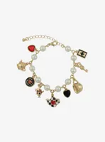 Through The Looking Glass Icon Pearl Charm Bracelet