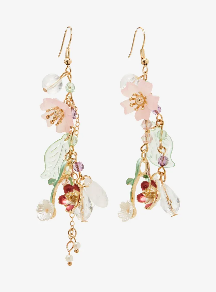 Thorn & Fable Sakura Flower Drop Earrings