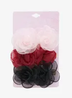 Sweet Society Mesh Roses Mini Hair Clip Set