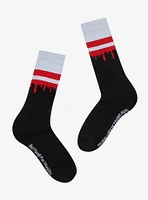 Scream Ghost Face Blood Drip Glow-In-The-Dark Crew Socks