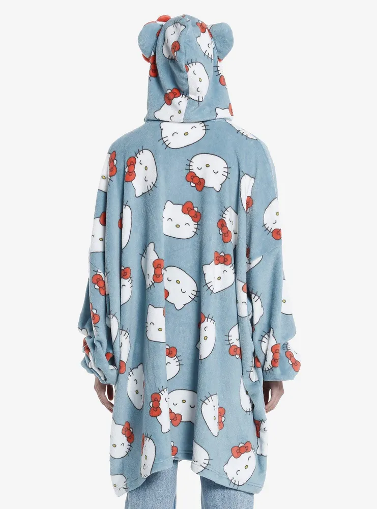 Hello Kitty Fuzzy Girls Oversized Hoodie