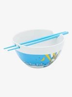 Hello Kitty Kaiju Ramen Bowl With Chopsticks