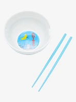 Hello Kitty Kaiju Ramen Bowl With Chopsticks