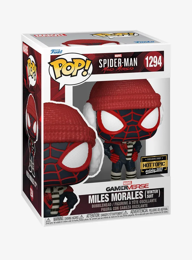 Funko Marvel Gamerverse Spider-Man Miles Morales Pop! Miles Morales (Winter Suit) Vinyl Bobble-Head Hot Topic Exclusive
