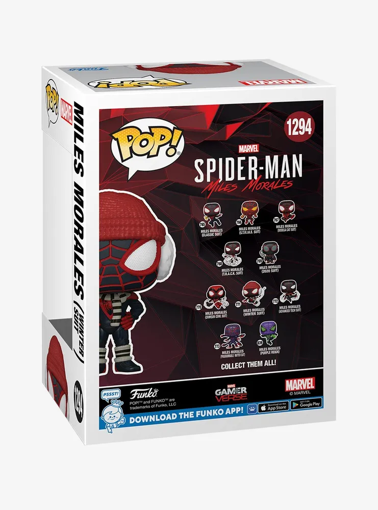 Funko Marvel Gamerverse Spider-Man Miles Morales Pop! Miles Morales (Winter Suit) Vinyl Bobble-Head Hot Topic Exclusive