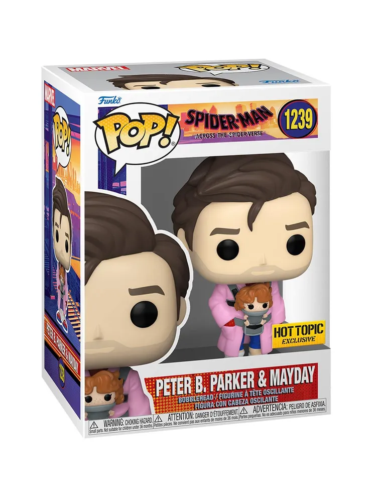 Funko Marvel Spider-Man: Across The Spider-Verse Pop! Peter B. Parker & Mayday Vinyl Bobble-Head Hot Topic Exclusive