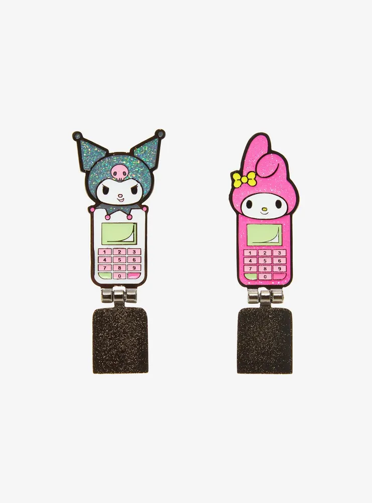 Loungefly My Melody & Kuromi Glitter Phones Enamel Pin Set