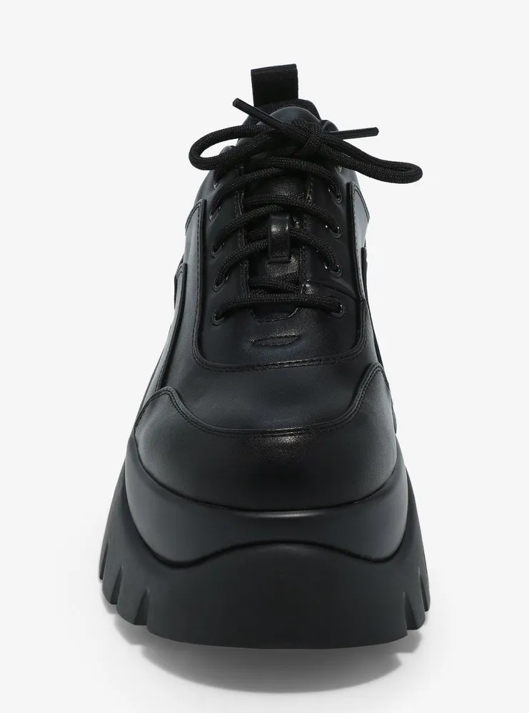KOI Black Super Chunky Platform Sneakers