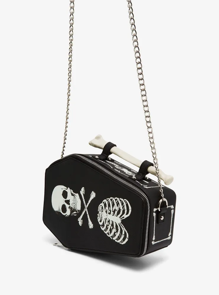 Coffin Bone Glow-In-The-Dark Crossbody Bag Hot Topic Exclusive