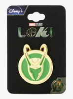 Marvel Loki Helmet Logo Enamel Pin - BoxLunch Exclusive