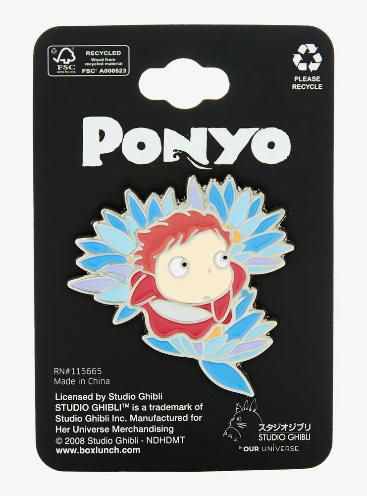 Studio Ghibli Ponyo Floral Ponyo Portrait Enamel Pin - BoxLunch Exclusive