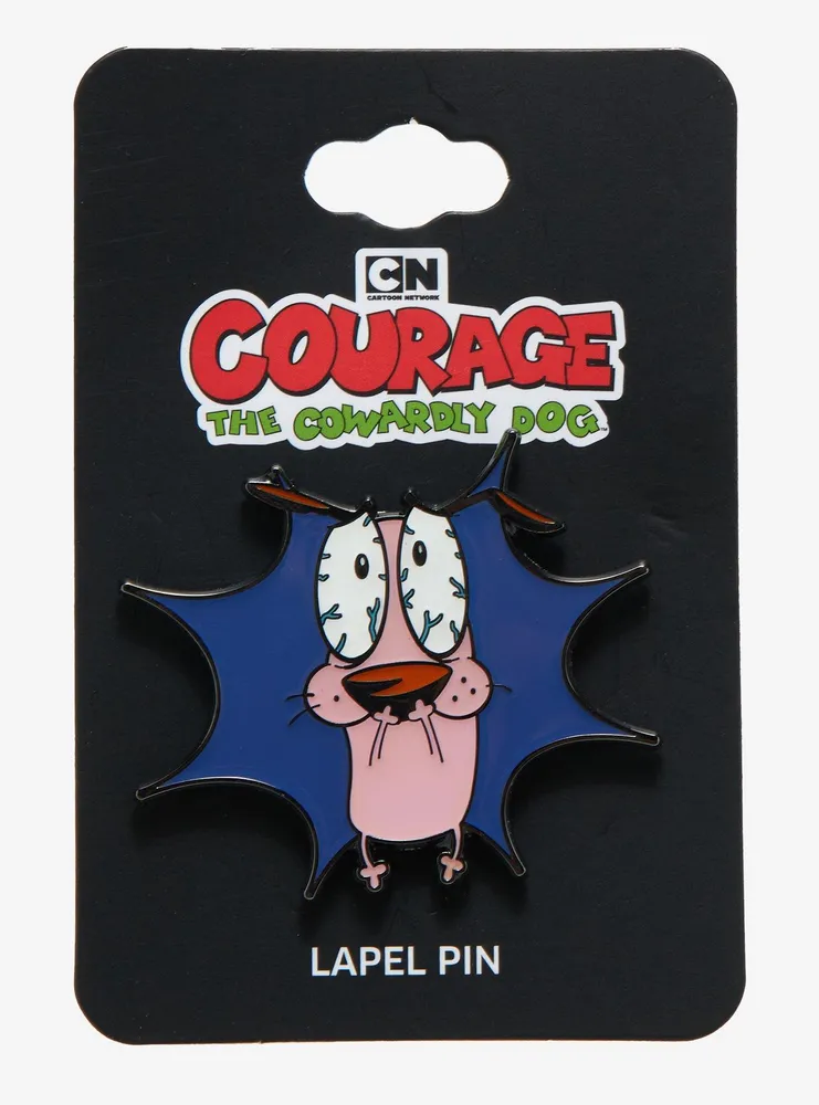 Courage the Cowardly Dog Scared Portrait Enamel Pin - BoxLunch Exclusive