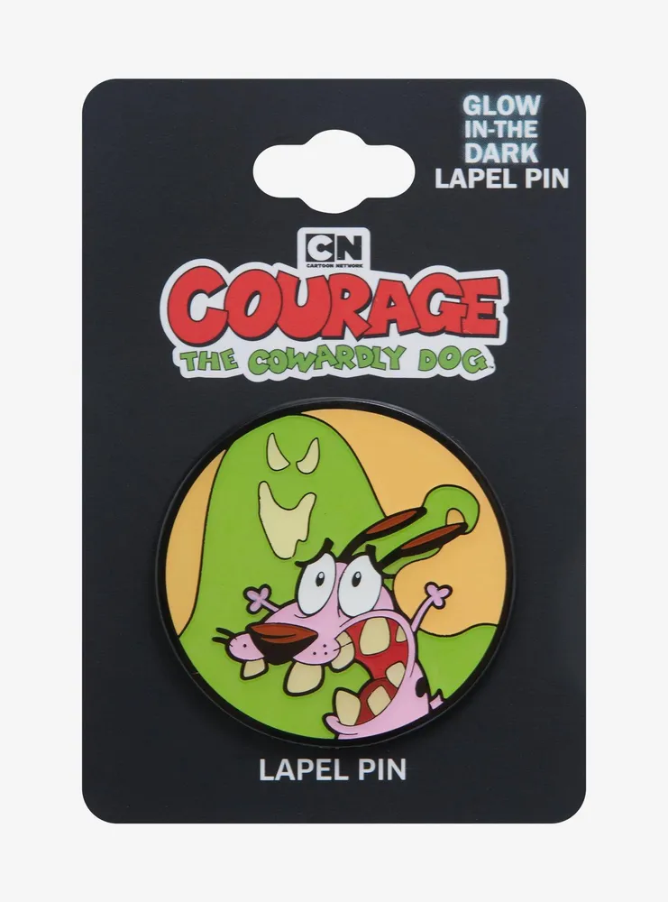 Courage the Cowardly Dog Ghost Glow-in-the-Dark Enamel Pin - BoxLunch Exclusive