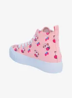 Axolotl Strawberry Hi-Top Platform Sneakers