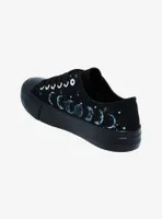 Celestial Moon Phase Lace-Up Sneakers