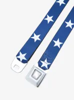 Navy Blue & White Star Seatbelt Belt