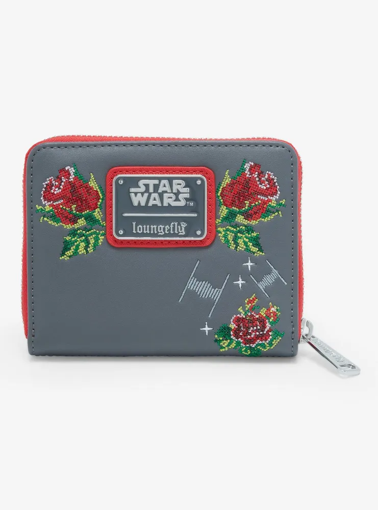 Loungefly Star Wars Death Star Cross Stitch Small Zip Wallet - BoxLunch Exclusive