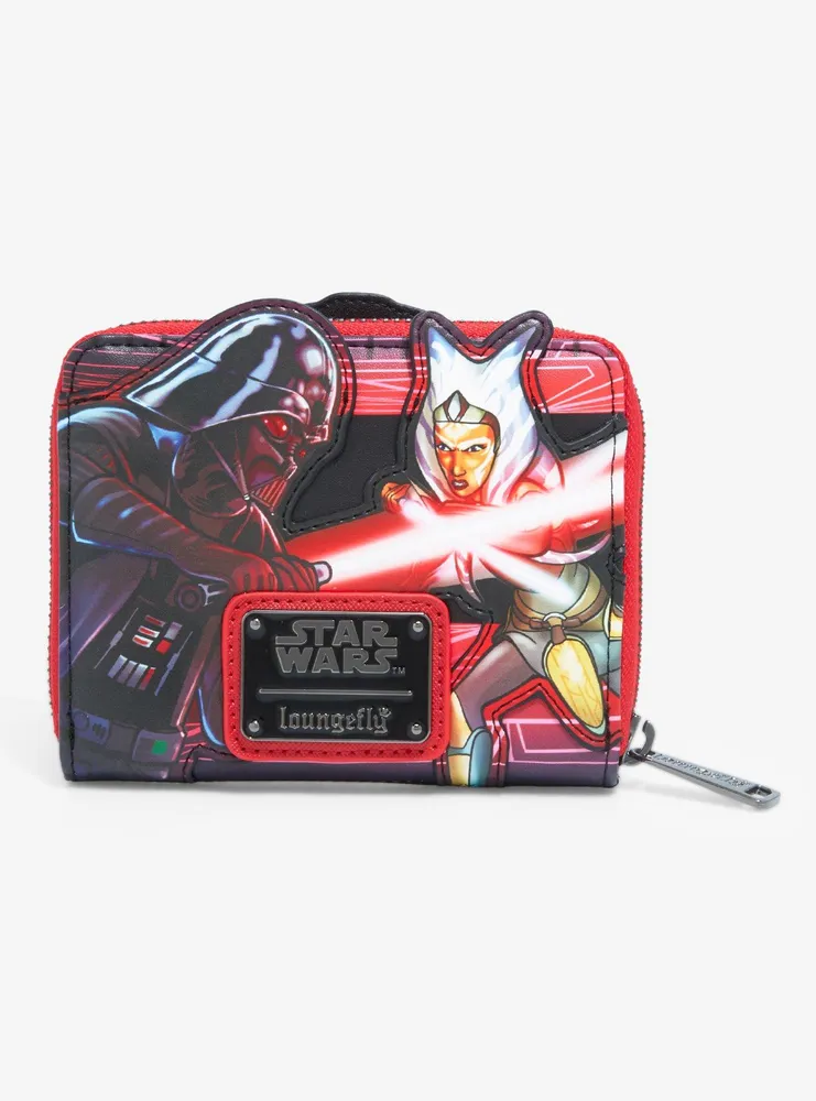 Loungefly Star Wars Darth Vader & Ahsoka Small Zip Wallet - BoxLunch Exclusive
