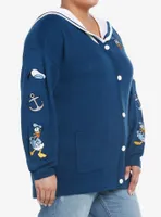 Disney Donald Duck Embroidered Girls Cardigan Plus