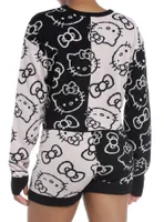 Hello Kitty Bow Split Girls Crop Sweater