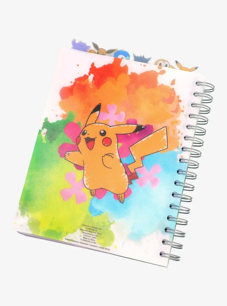 Pokemon Pickachu Watercolor Figural Tab Journal