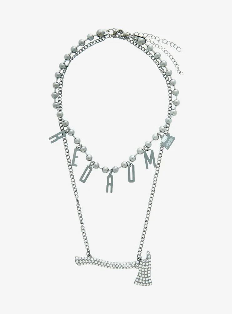 Kuromi Skull Barbed Wire Necklace Set