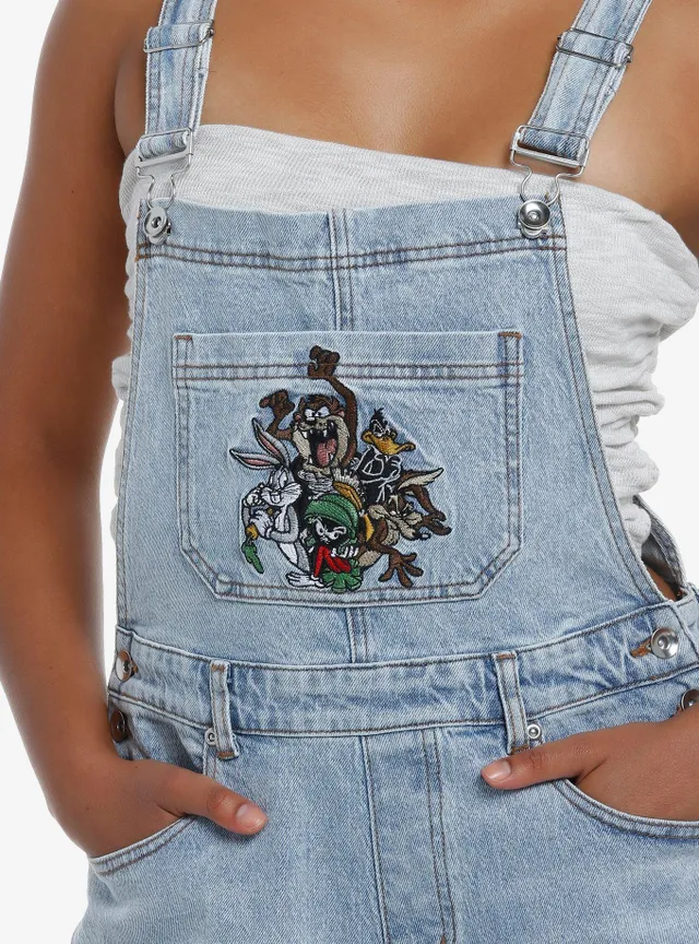 Hot Topic Looney Tunes Embroidered Girls Overalls