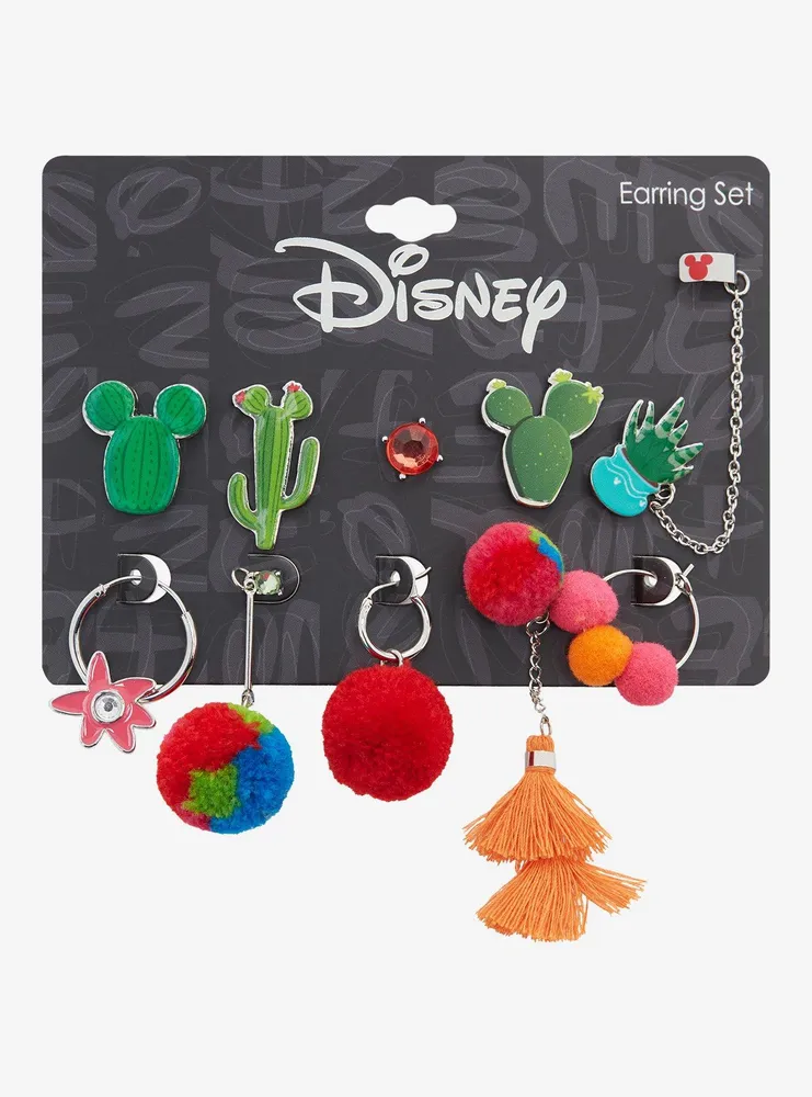 Disney Mickey Mouse Cactus Mix and Match Earring Set - BoxLunch Exclusive