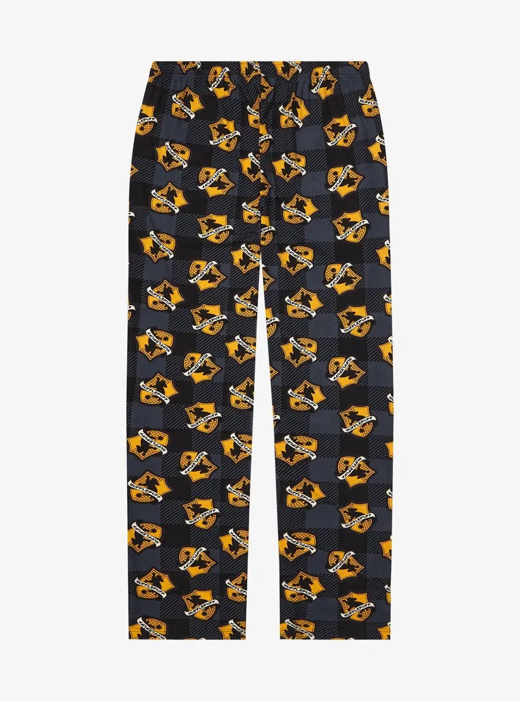 Harry Potter Plaid Hufflepuff Allover Print Sleep Pants - BoxLunch Exclusive