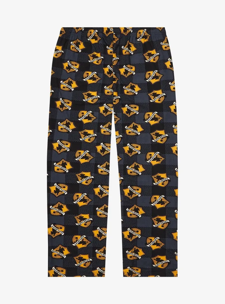 Harry Potter Plaid Hufflepuff Allover Print Plus Sleep Pants - BoxLunch Exclusive