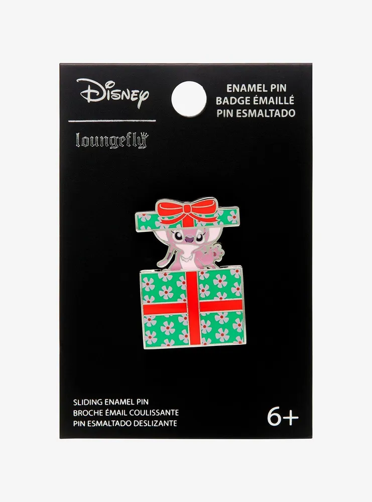 Loungefly Disney Lilo & Stitch: The Series Angel Present Sliding Enamel Pin - BoxLunch Exclusive