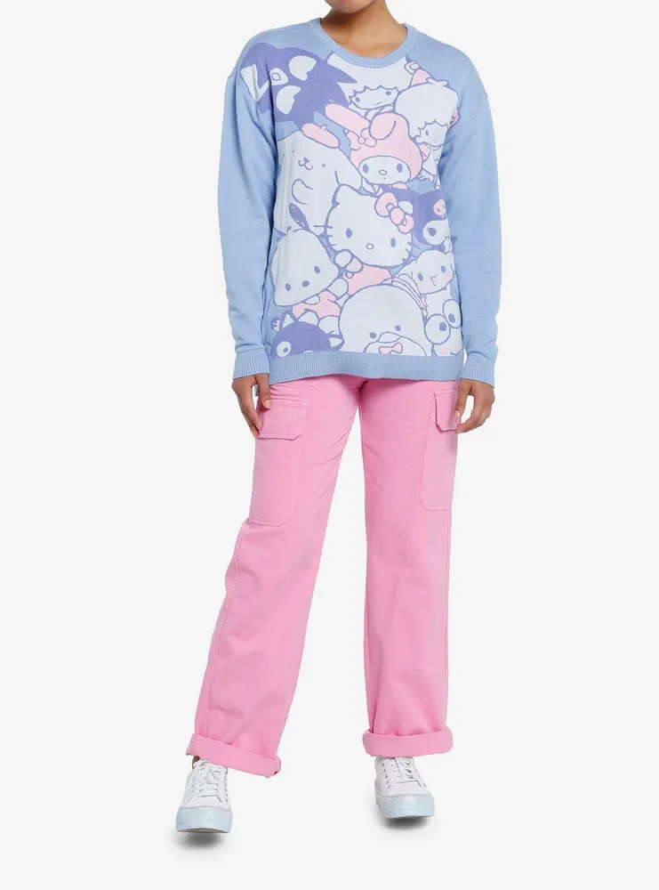 Hello Kitty And Friends Jumbo Pastel Girls Knit Sweater