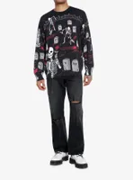 Social Collision® Skeletons Digging Graves Sweater