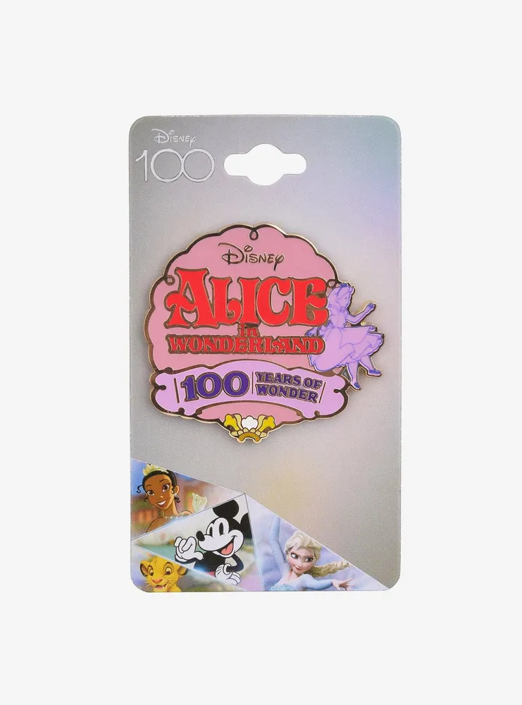Disney 100 Alice in Wonderland Logo Enamel Pin - BoxLunch Exclusive