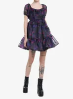 Cosmic Aura Galaxy Tiered Organza Dress