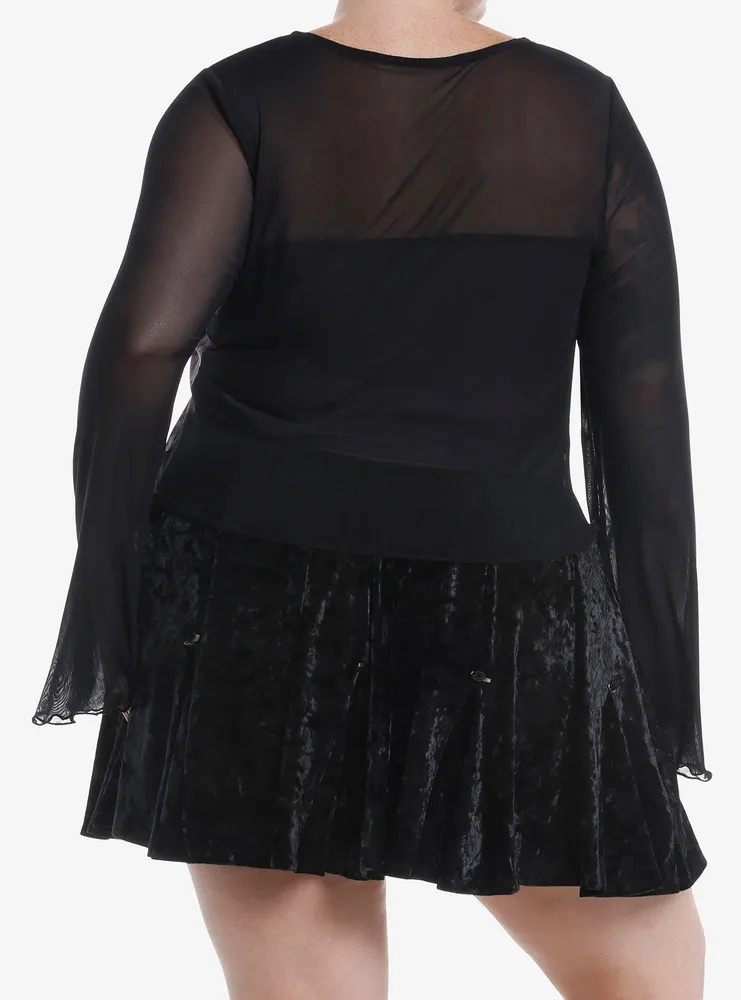 Hot Topic Cosmic Aura Black Lace Cami Twofer Dress