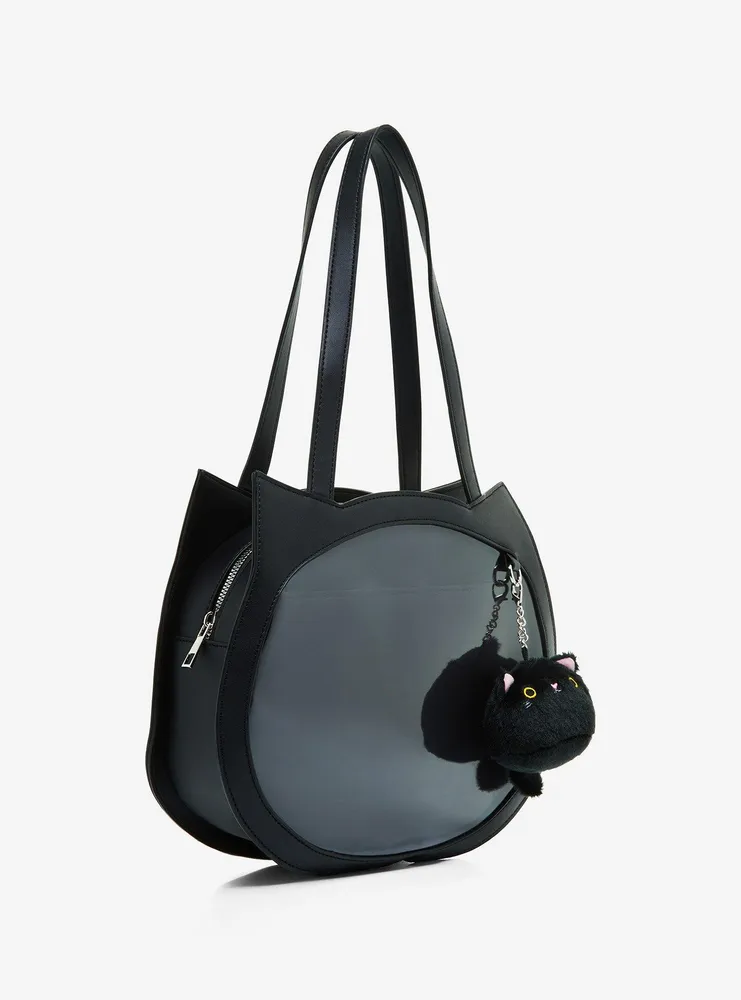 Black Cat Figural Tote Bag