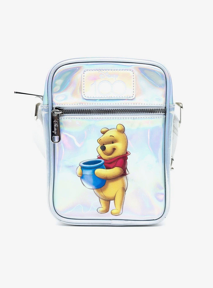 Disney100 Winnie the Pooh Pose Iridescent Holographic Crossbody Bag and Wallet