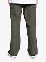 Olive Snap-Button Cargo Pants