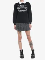 Ouija Board Collared Girls Sweatshirt