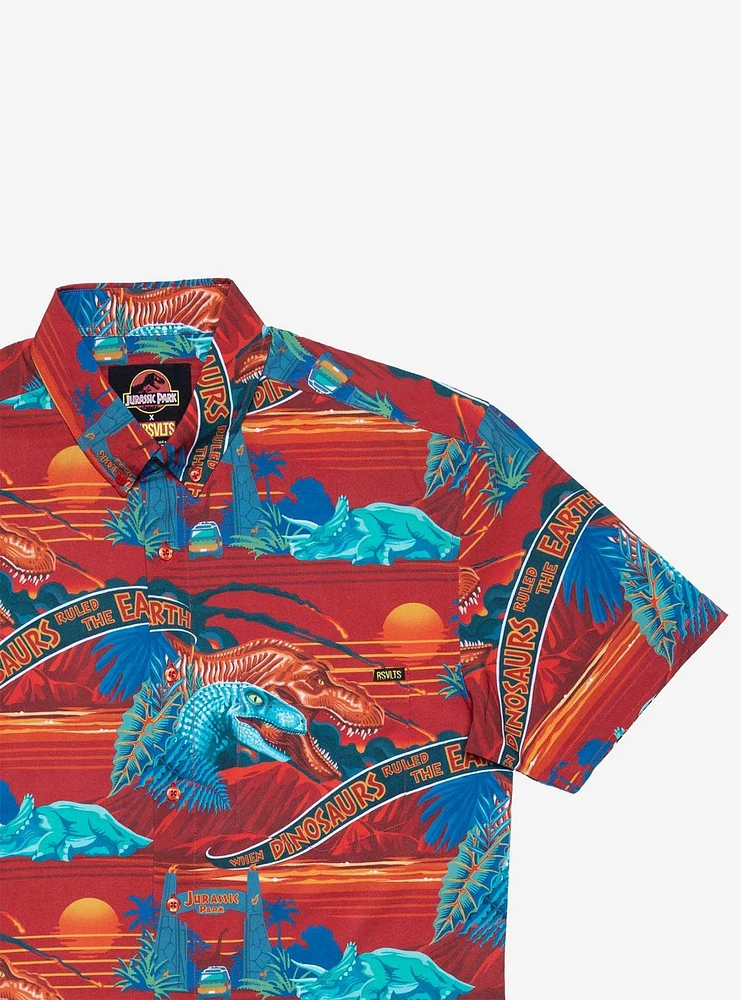 RSVLTS Jurassic Park "Don't Move" Button-Up Shirt