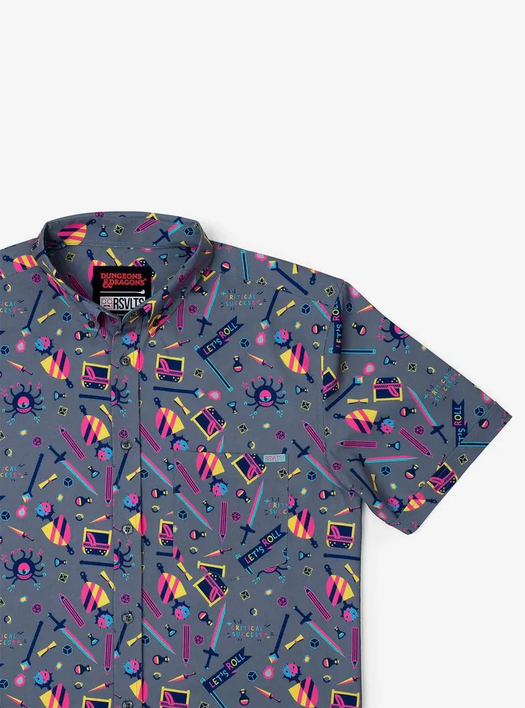 RSVLTS Dungeons & Dragons "Let's Roll" Button-Up Shirt